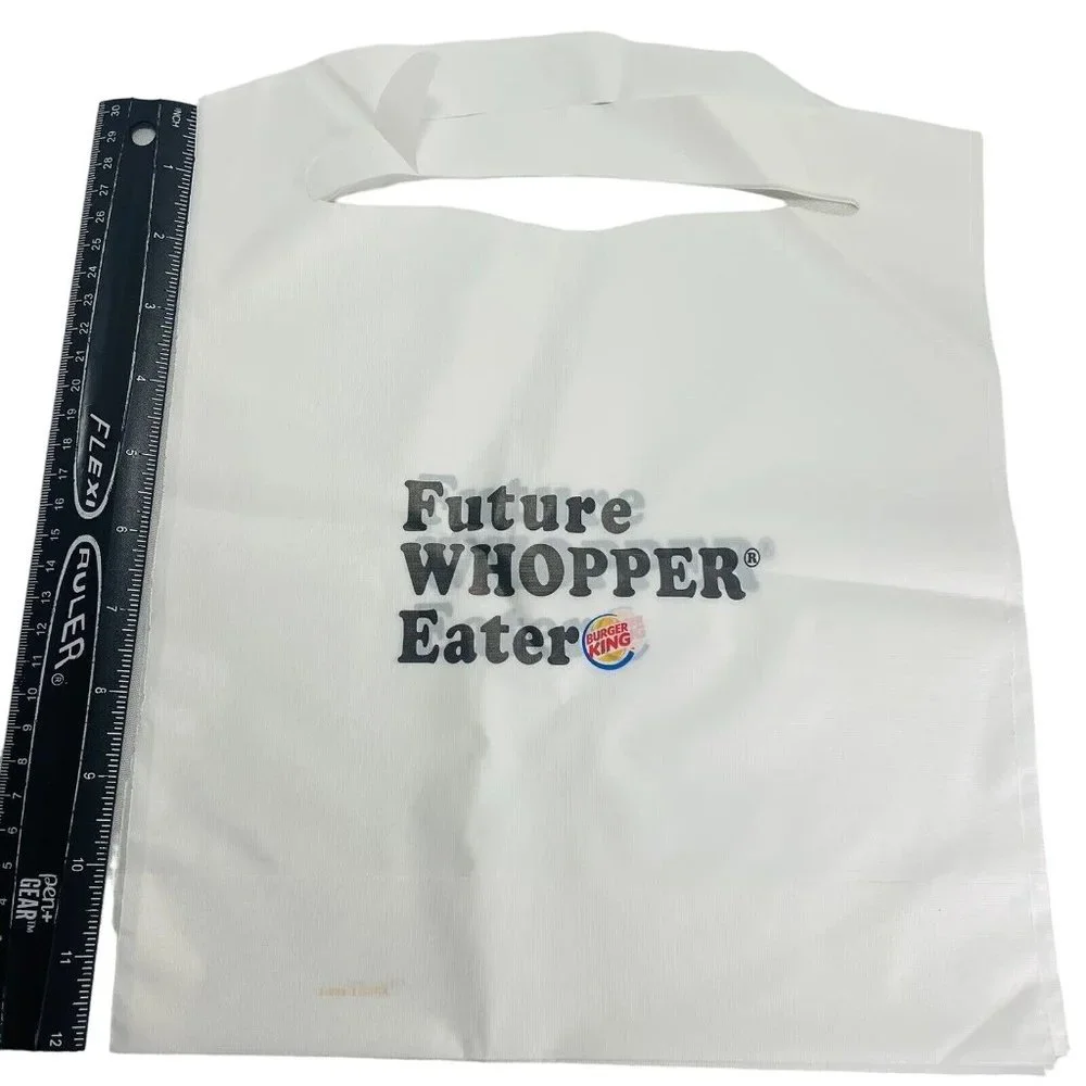 10 Burger King Future Whopper Eater Restaurant Plastic Bib Vintage Lot